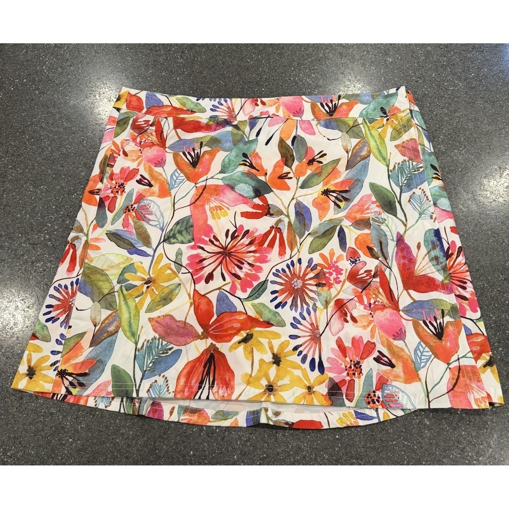 RipSkirt‎ Hawaii  Wildflower Watercolor Wrap Skirt Size XL Pockets